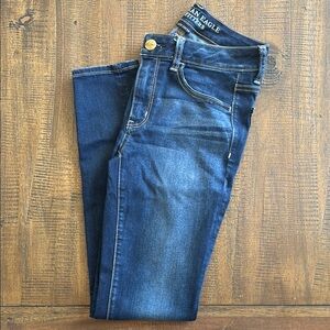 American Eagle Outfitters Women's Dark Blue Skinny Jeans